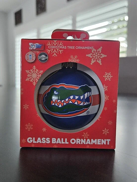Florida Gators Glass Ball Ornament