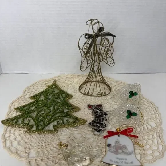 Assorted Christmas Ornaments and Angel Decor