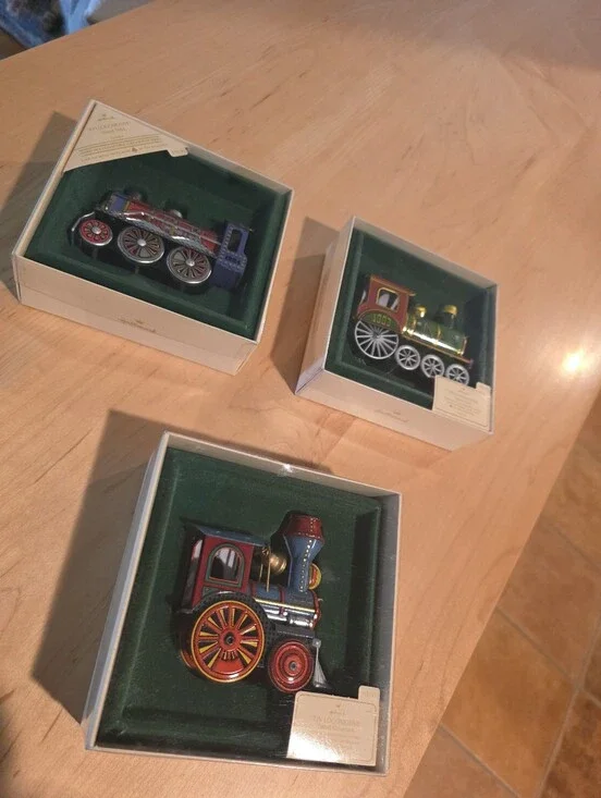 Hallmark Tin Locomotive Collection Ornaments