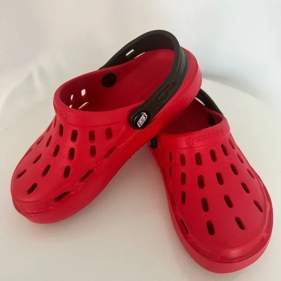 Skechers Kids Red Clog Sandals Size 13 Slip-On Comfort Shoes (SH104)