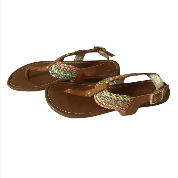 Cherokee Leather Braided Thong Sandal