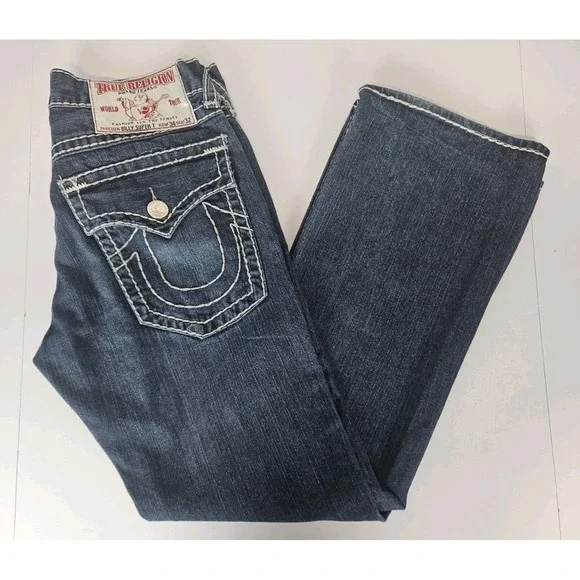 True Religion Men's World Tour Billy Super T Denim Jeans Made in USA 34x32