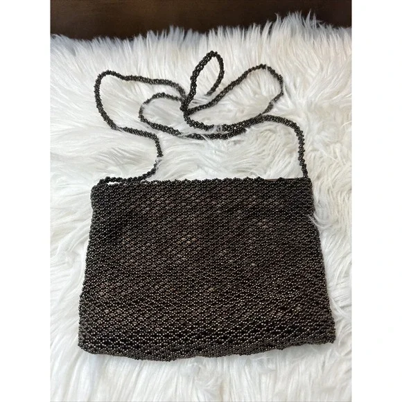 VTG Vanessa Paris-New York-London Purple Chocolate Brown Shoulder Bag/Purse NWOT