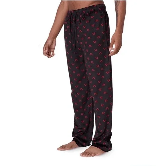 5/25 True Religion Mens Loungewear Soft Fleece Pants Size Small Drawstring Waist