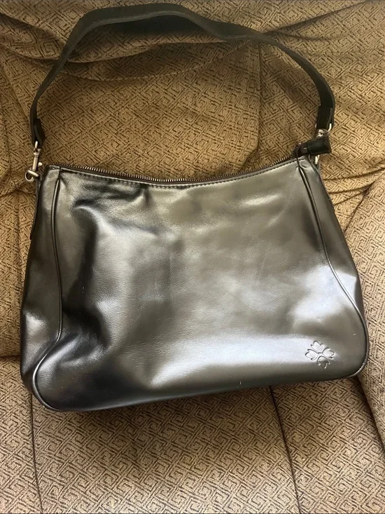 Patricia Nash Black Leather Shoulder Bag