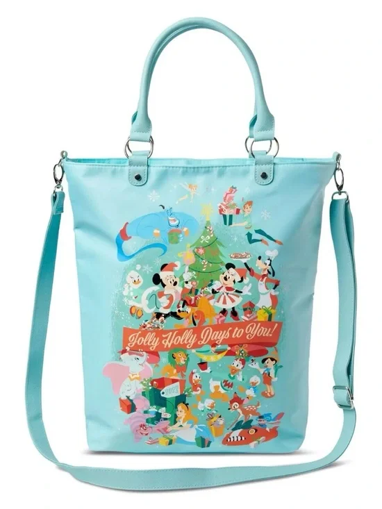 Disney Parks 2023 Mickey Classics Christmas Tote Bag Holiday Jolly Holly Days