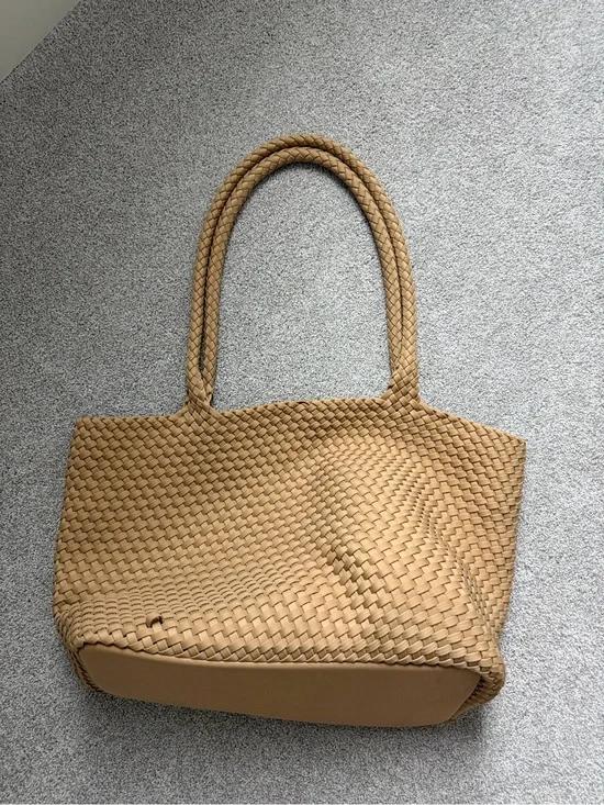 CALIA by Carrie Underwood Woven Tote Bag in Tan