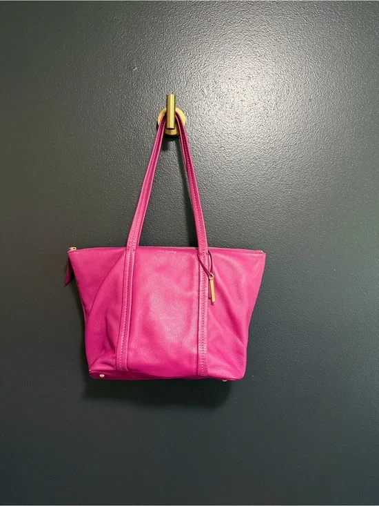 Vera Bradley Mallory Fuchsia Pebbled Leather Tote Bag