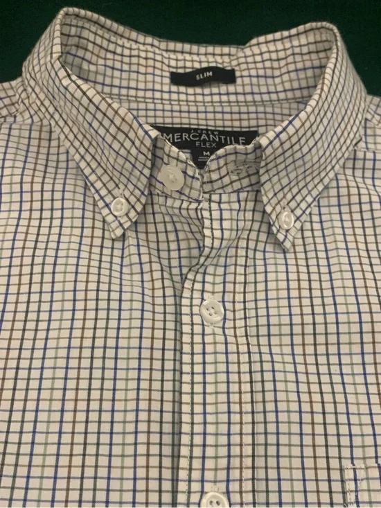 J CREW MERCANTILE LS Slim Fit Multi Colored Tattersall Shirt