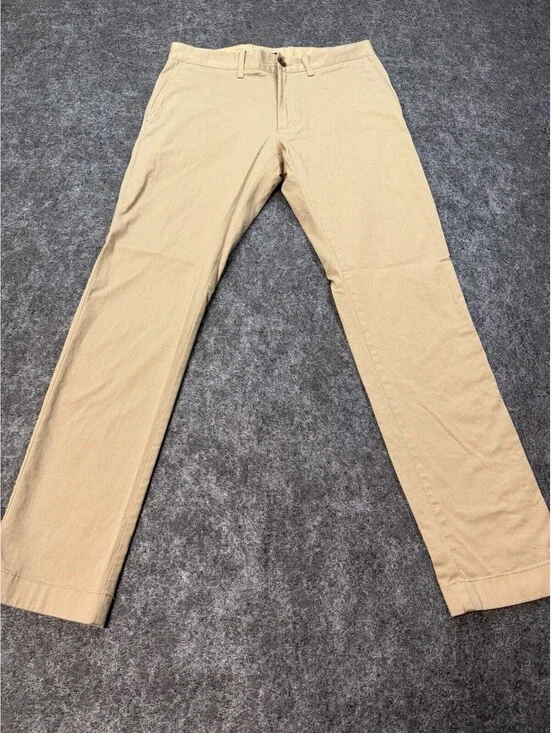 J.Crew Flex Slim Chino Pants Mens 30x32 Khaki Tan Stretch Casual