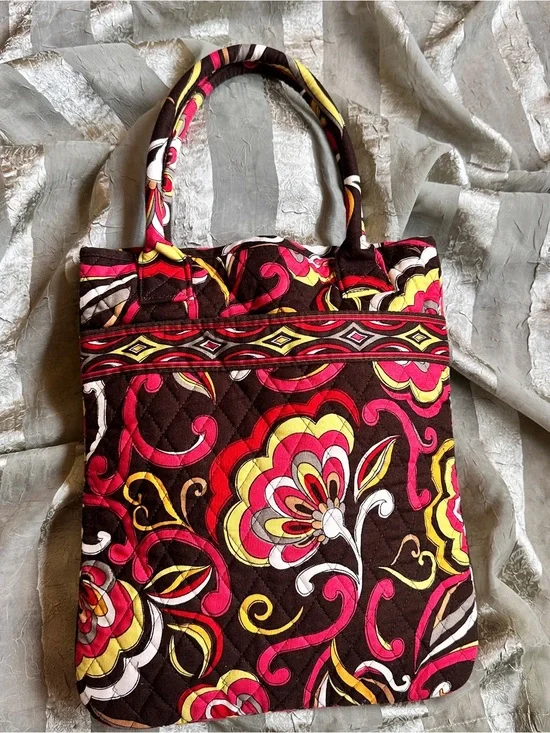 Y2K Vera Bradley Puccini Brown Floral Tote