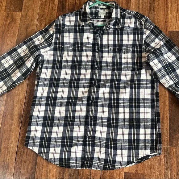 J. Crew Black and White Plaid Men's Shirt