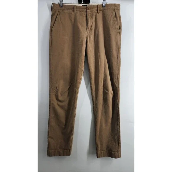 J. Crew Men's 32X30 Tan Khaki Chino Tapered Fit Pants‎ Dress Casual Cotton