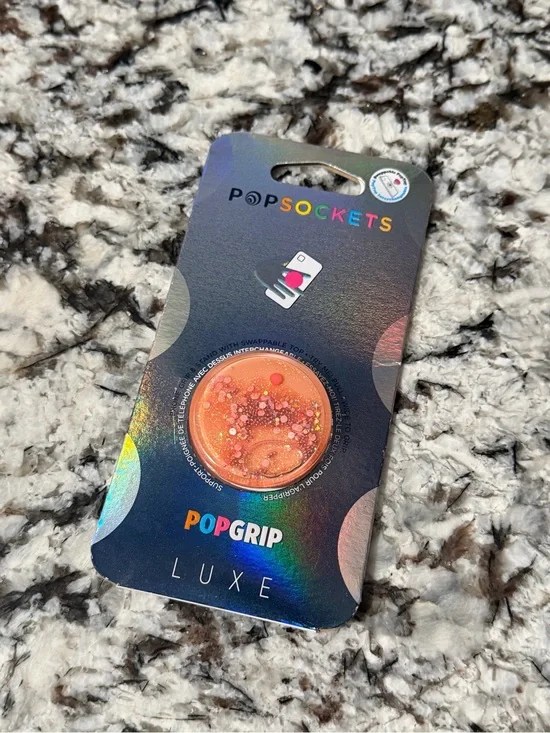 PopSocket PopGrip Luxe Phone Grip - Coral Orange