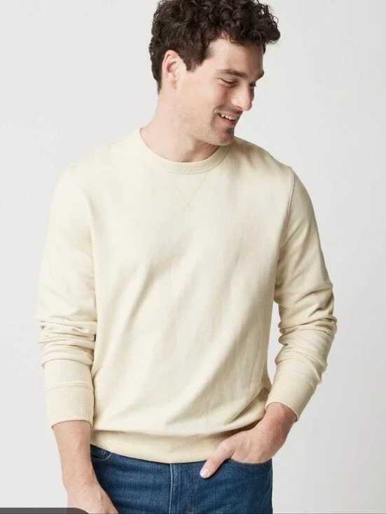 J Crew Factory Crewneck sweatshirt CP943 Size XL NEW Cream