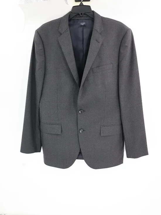 J Crew Sport Coat Mens 40R Ludlow Jacket Loro Piana 120's Wool Two Button Gray