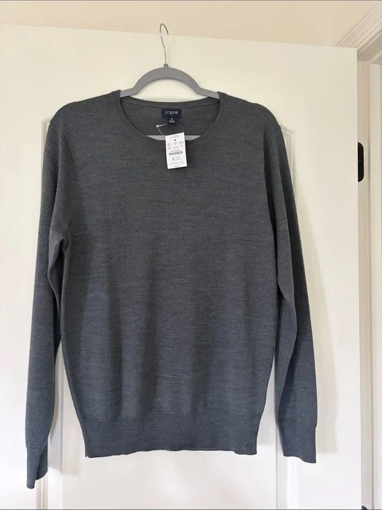 J. Crew Men's Crewneck Sweater in Charcoal