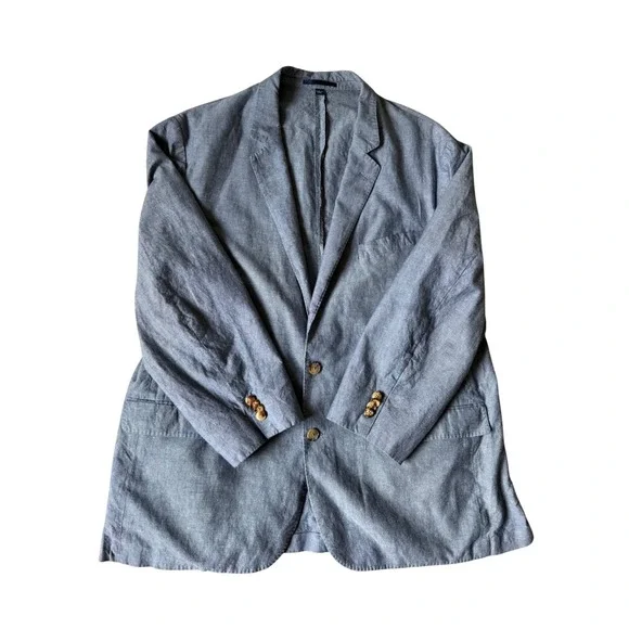 J Crew Ludlow Mens Suit jacket Blazer Baird McNutt Irish Linen Blend 48R