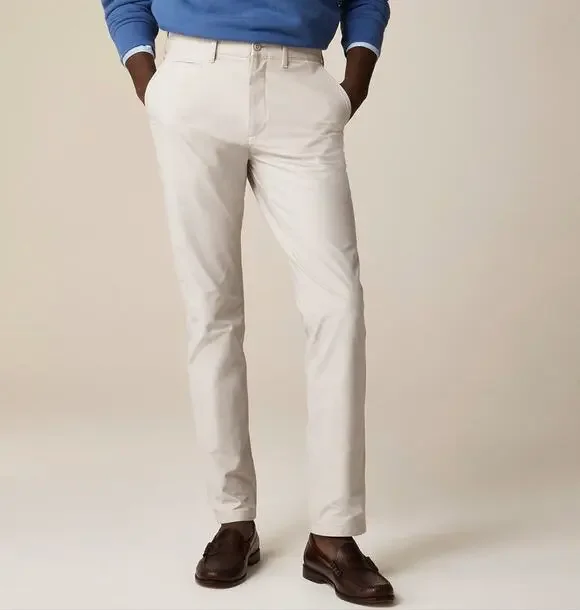 J.Crew Performance 1040 Athletic Tapered-Fit Tech Chino Pants 36x34 Ashen Taupe