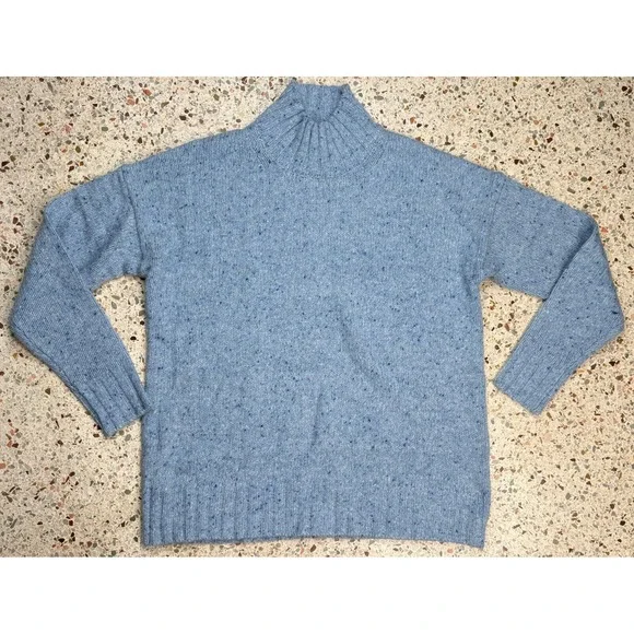 J.Crew Men's Blue High Neck Long Sleeve‎ Blue Sweater Size Small