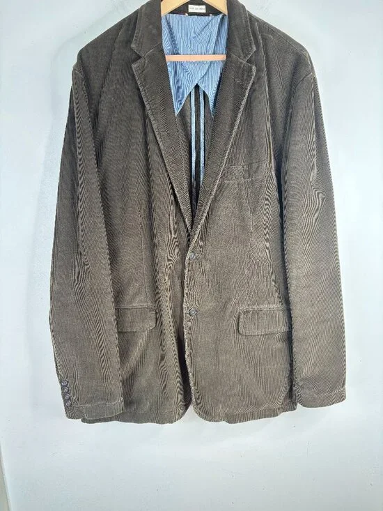J Crew Mens XLT Corduroy Blazer Vintage Cord Jacket Academia Old Money Brown