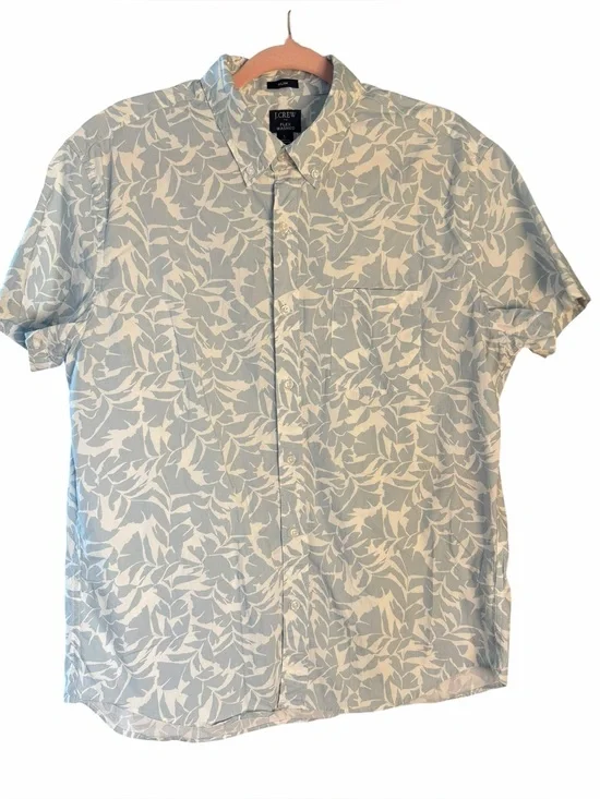 J Crew Slim Flex Washed Button Front Shirt