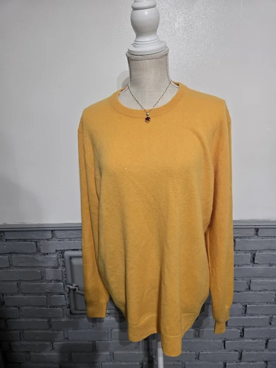 J. Crew Men's Crewneck Sweater in Mustard Yellow