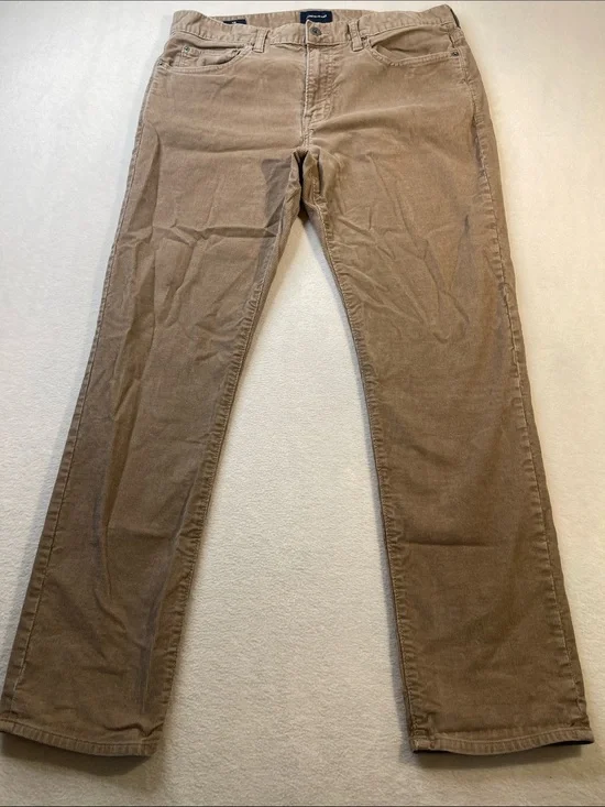 J. Crew 770 STRAIGHT Men's Straight Corduroy Jeans in Tan SIZE 34/32