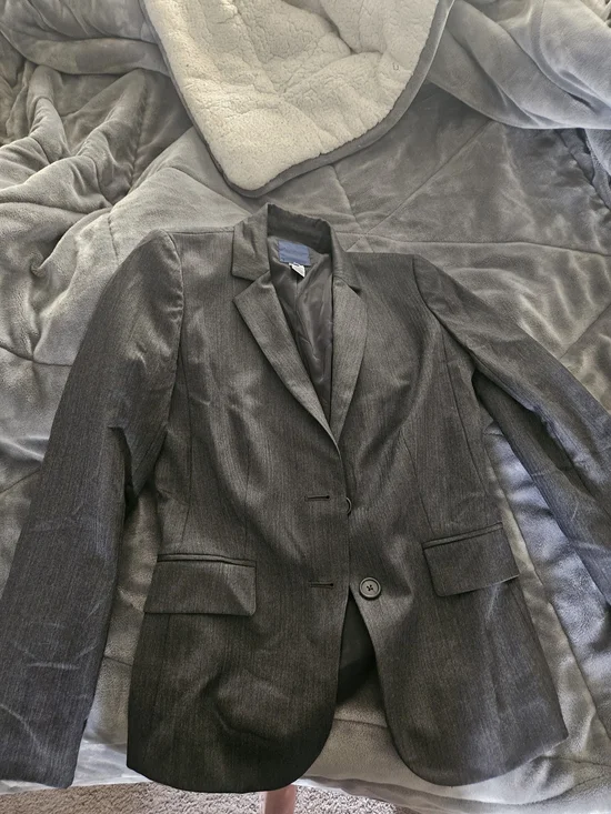 J. Crew Charcoal Pinstripe Women's Blazer
