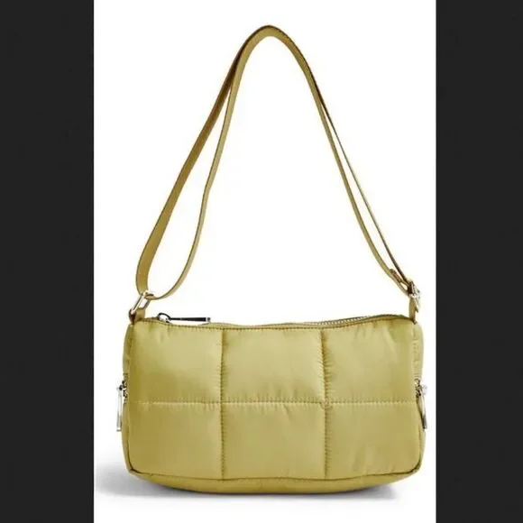 Top Shop Beige Square‎ Quilted Shoulder Bag NWOT