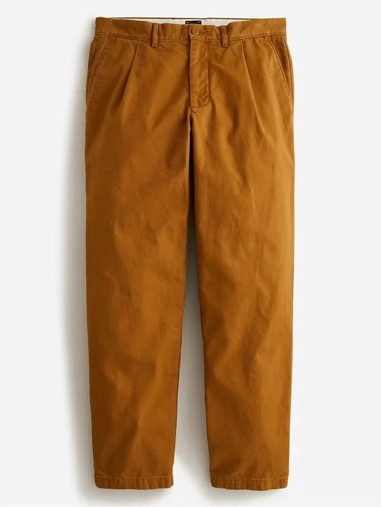 Men's Classic Straight Chinos in Caramel Brown
