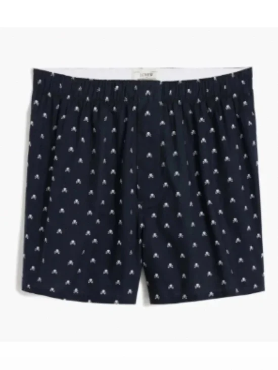 NWT J. Crew Skull and Crossbones boxers L