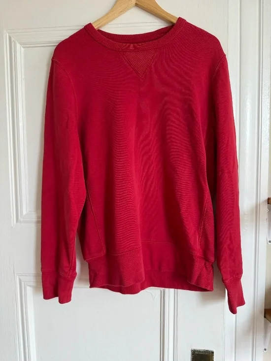 J.Crew Vintage-Style Red Crewneck Sweatshirt