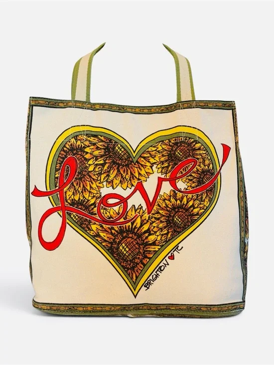Brighton Sunflower Tote Tom Clancy Provence Love Canvas Bag