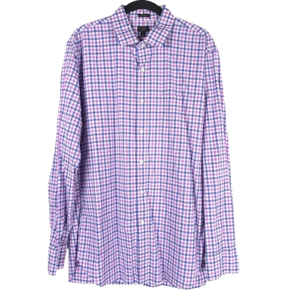 J.CREW 120’s 2 PLY LUDLOW Plaid Multi Long Sleeve Button Up Shirt Cotton LARGE‎