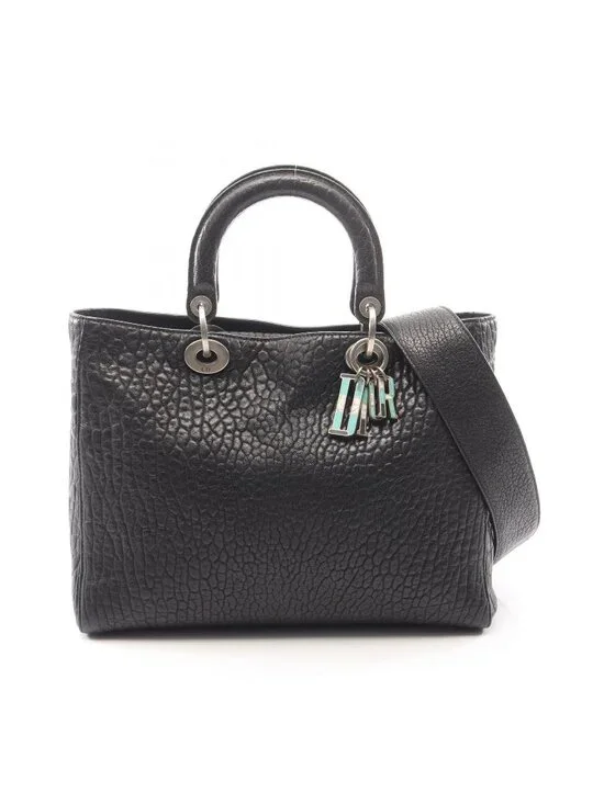 Dior Diorissimo Medium 2-Way Black Tote Bag
