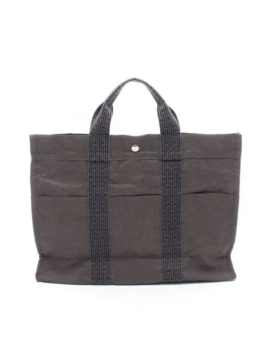 Hermes Tote Bag Her Line MM Gray Nylon