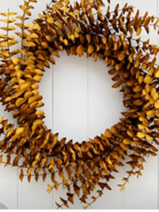 NWT Yellow & Brown Fall Wreath 12