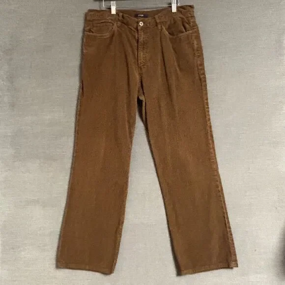 J Crew Corduroy Pants Mens 35 x 31‎ Brown Cotton Preppy Business Casual 36x32tag