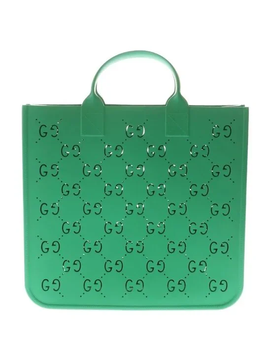 Gucci GG Children's Rubber Tote Handbag Green