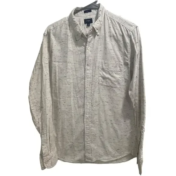 Men’s J.Crew Slim‎ Button Down Long Sleeve size Medium EUC White & Black