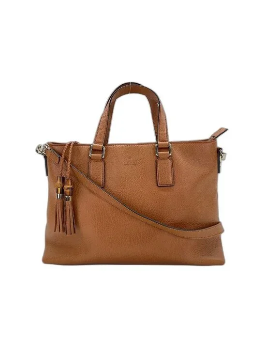 Gucci Tote Bag Bamboo Brown