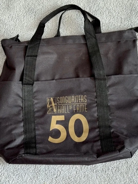 Songwriters Hall of Fame 50th Anniversary Black Tote Bag – 2019 – Rare