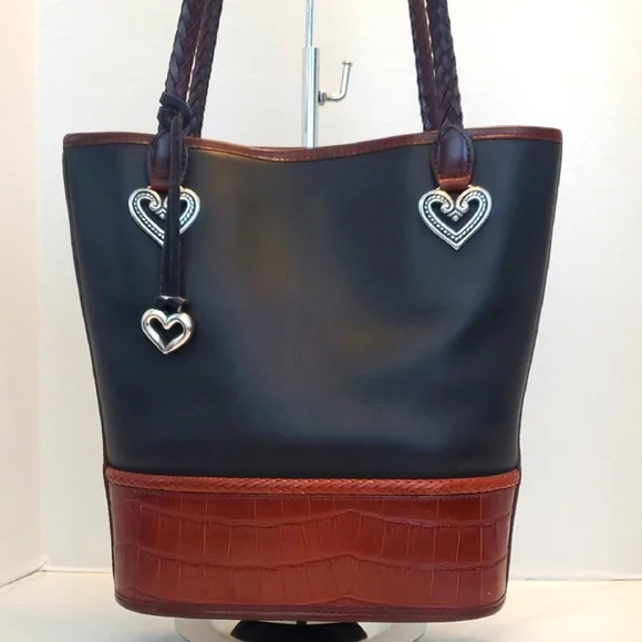Brighton Black and Brown Tote Bag
