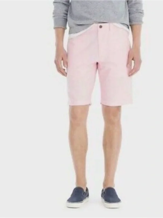 J. CREW MENS 10.5” STRETCH SHORTS PINK SIZE 33 NEW