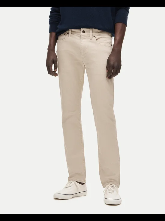 Men's Slim Straight Jeans in Beige