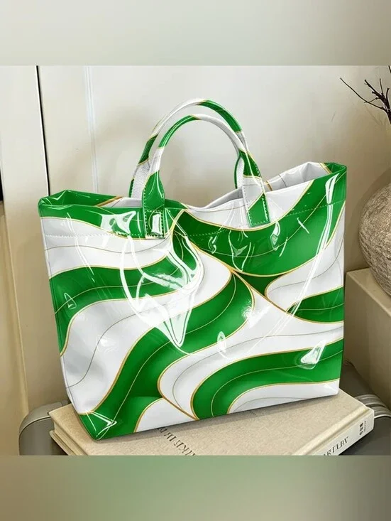 Women Marble Abstract Elegant Tote Bag Large Size