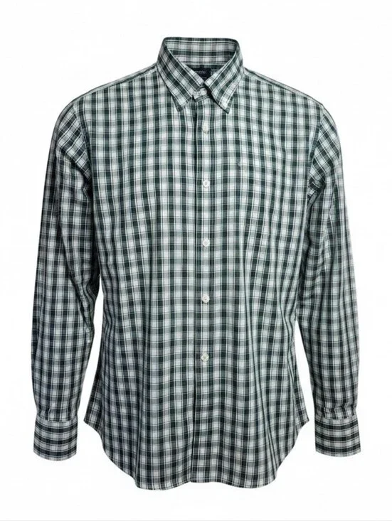 J. Crew performance slim untucked button down plaid shirt men's large