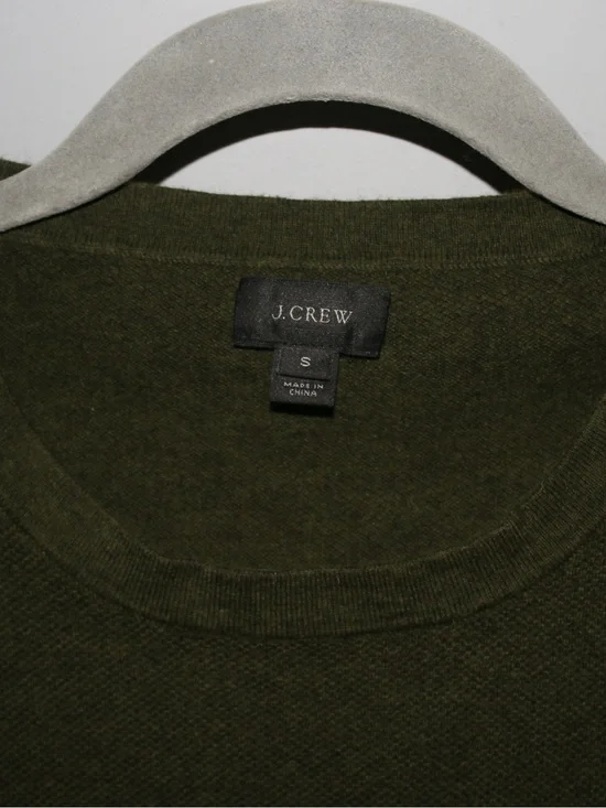 J. Crew Men's Dark Green Crewneck Sweater