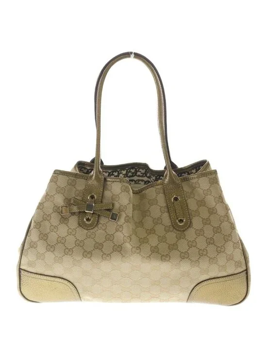Gucci Princy Tote Bag Gold Leather